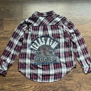 Texas A&M Up-cycled Women’s Medium Flannel Shirt